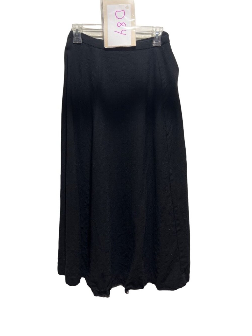 Nordstrom Size 10 Black Wool Skirt Side Zipper 29e - Picture 3 of 12